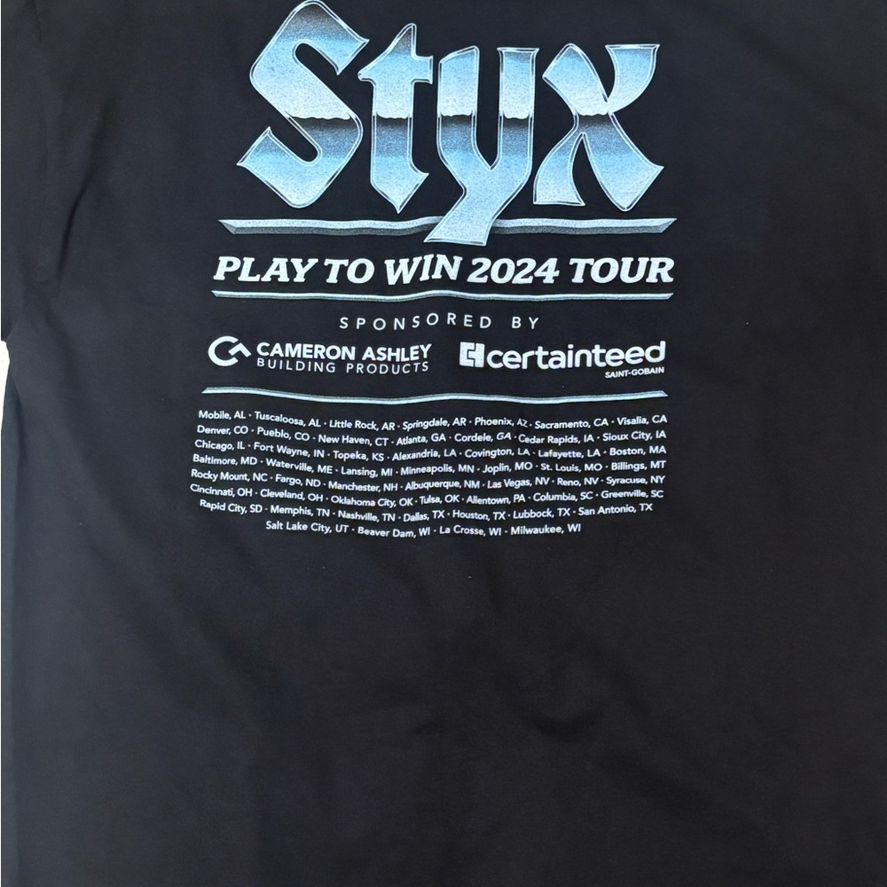 Styx Black Graphic T-Shirt - Picture 4 of 5